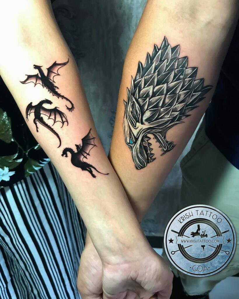 Tattooing the Targaryen Sigil from Game of Thrones 🔥 powered by CNC T... |  TikTok