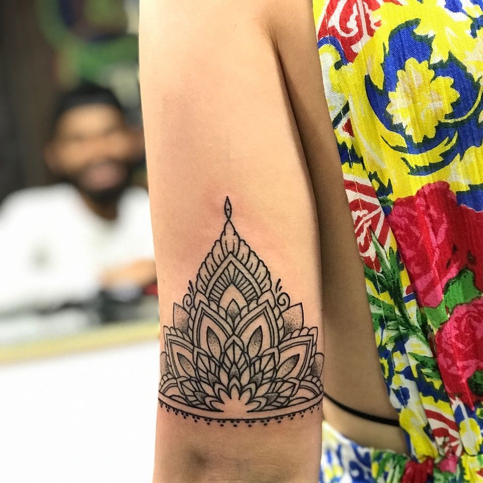 Pinky Darling @ Black Hope Tattoo • Mandala on the elbow, excited to carry  on with...