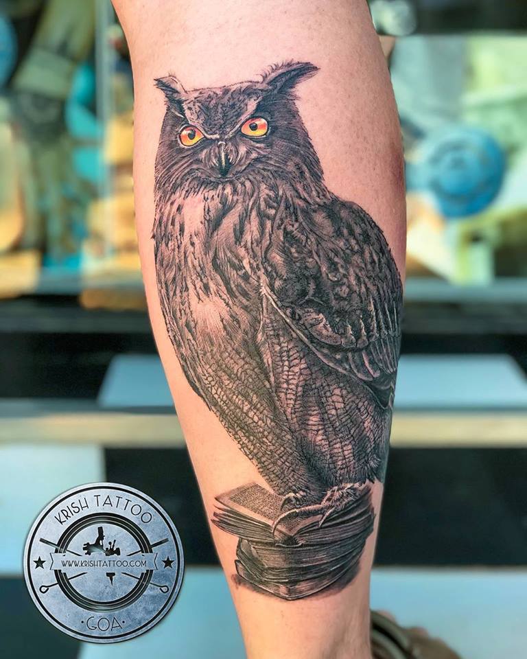 Great horned owl tattoo design  SticknodesAnimations And More Amino