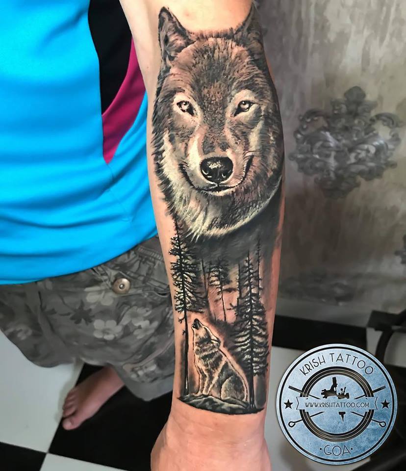 Wolf Tattoo Realism by ValeriyLetov on DeviantArt